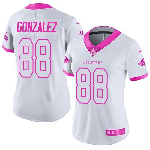 Women White Pink Limited Rush jerseys-104